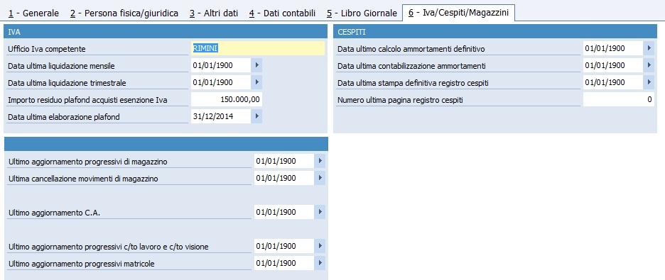 Registro Corrispettivi 12 mesi caselle piccole - Punto Ufficio Web